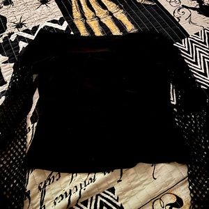 90s style neck swoop neck with cut out sleeves